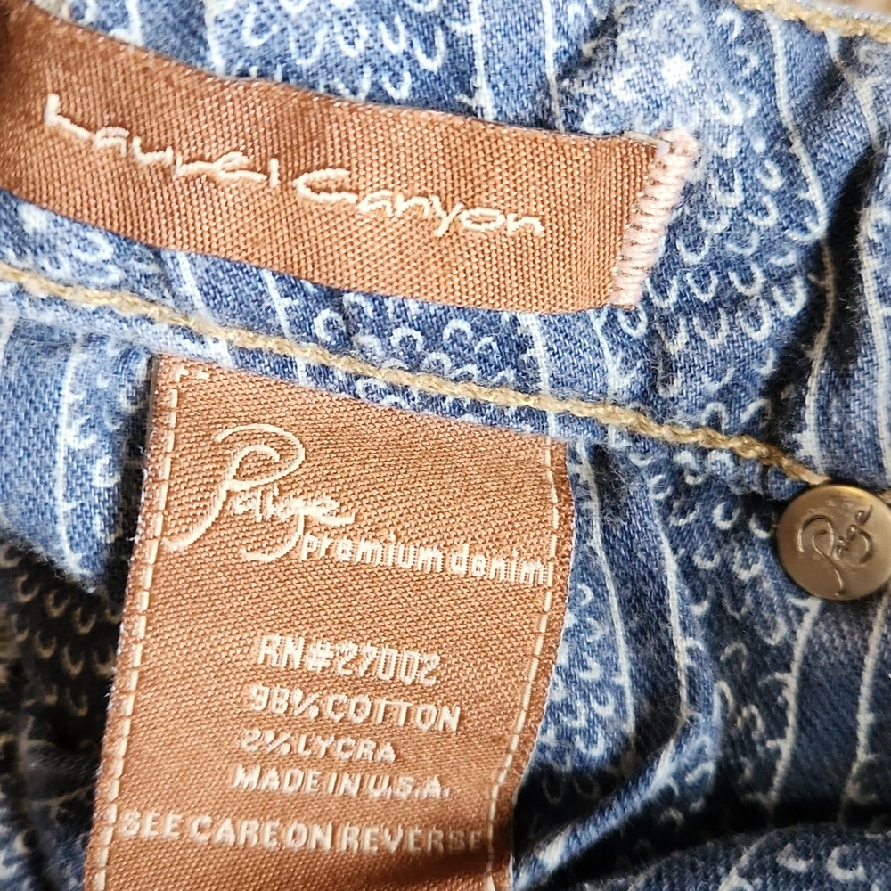 PAIGE Laurel Canyon Flare Medium Wash Jeans - Picture 6 of 7